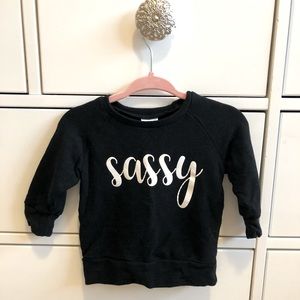 Sassy crewneck 0-6m